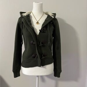 Vintage Old Navy Dark Green Toggle Sweater